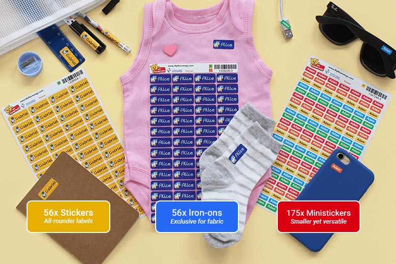 My Nametags stickers, iron-ons and ministickers labels