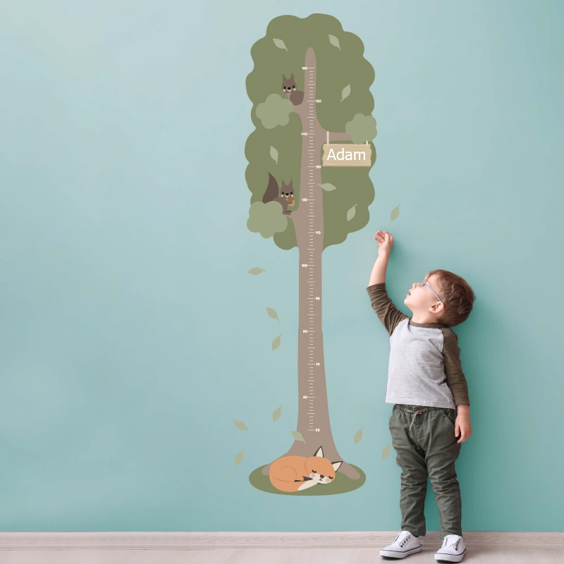 Height Charts sleeping fox theme